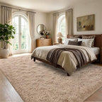 9x12 Extra Large Beige Fluffy Area Rug Non-Slip - Image 3