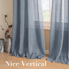 H.VERSAILTEX Linen Curtains 90 inches Long Linen Curtains/Natural Linen Blended - Image 7