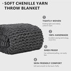 L'AGRATY Chunky Knit Throw Blanket - Image 4