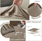 CALBODE 8Pcs Outdoor Stretch Cushion Covers, Waterproof Outdoor Chair Cushion - Image 3
