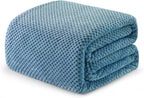Exclusivo Mezcla Soft Waffle Fleece Bed Blanket Queen Size, Slate Blue | by ExclusivoMezcla