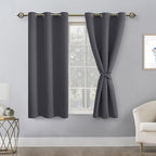 Blackout Curtains for Bedroom, Dark Grey, 42 x 54 Inch, 2 Panels | Thermal - Image 8
