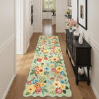 DUKINO 2x6 Runner Rug, Floral Washable Rug - Image 8