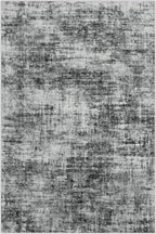 5x7 Area Rugs for Living Room: Washable Abstract Black Badroom Carpet | - Image 3