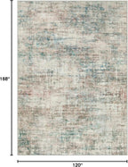 10x14 Area Rugs for Living Room: Washable Abstract Multi Color Carpet | - Image 2