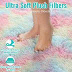 4x6 Rainbow Fluffy Soft Plush Area Rugs - Image 5