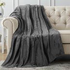 Utopia Bedding Soft Fleece Bed Blanket Throw XL Size Grey | Microfiber Plush by UTOPIABEDDING