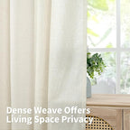 YoungsTex Extra Long Linen Curtains 95 Inch Length - Image 3