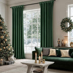 MIULEE Velvet Curtains 50W x 96L 2 Panels Hunter Green Blackout Curtains | - Image 5