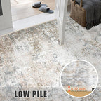 3x14 Washable Runner Rug：Modern Abstract Kitchen Soft Carpet Brown | - Image 7