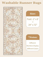 SERISSA 2x6 Washable Non Slip Boho Runner Rug - Image 6