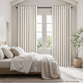 Topfinel 86 Inches Long Linen Blackout Curtains 2 Panels Set by Topfinel