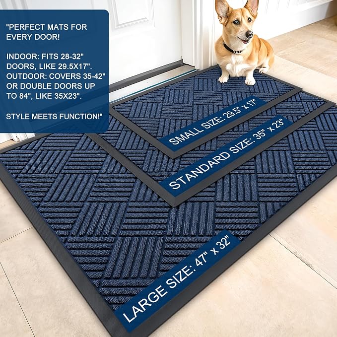 OLANLY Front Door Mat Outside Entrance 71x47, Waterproof Heavy-Duty Doormat | - Image 2