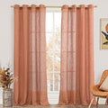Extra Long Linen Curtains 108 inch Long by LAMIT