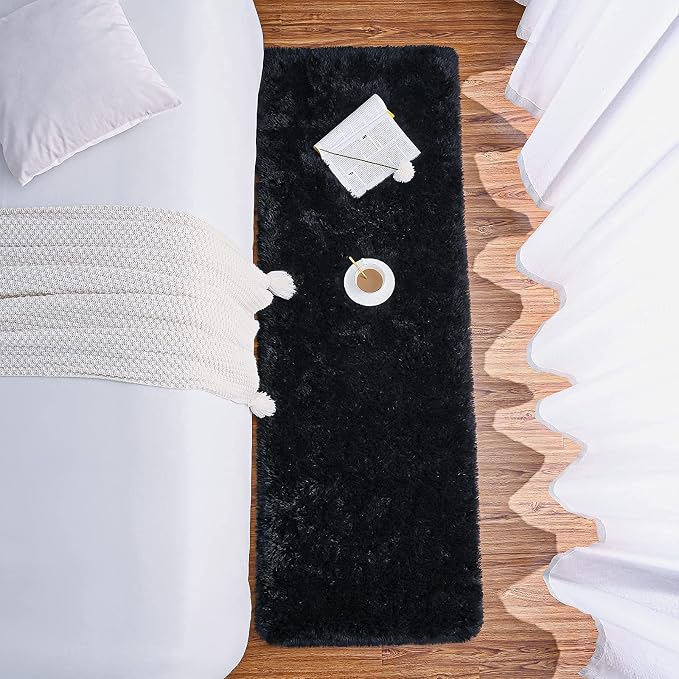 Chicrug Soft Runner Rug for Bedroom Living Room Plush Fluffy Rugs 2x6 | Shag - Image 5
