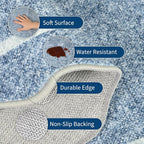 GarveeHome Scalloped Round Rugs 6Ft Washable Area Rug - Image 4
