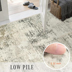 Area Rug Living Room: 3x5 Modern Washable Soft Carpet Ash Brown | - Image 6