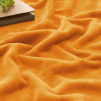 BEDELITE Fleece Blanket Soft Fall Queen Bed Blanket Burnt Orange 90"x90" | - Image 4