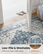 AMADA HOMEFURNISHING Round 5ft Area Rugs, Low-Profile Washable Rug - Image 8