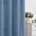 YoungsTex Blue Linen Curtains 54 Inches Length - Image 5