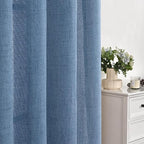 YoungsTex Denim Blue Linen Curtains 72 Inch Length - Image 8