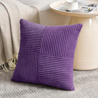 Fancy Homi 2 Packs Purple Decorative Throw Pillow Covers 22x22 Inch - Image 2