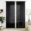 SpaceDresser Check Sheer Curtains 54 Inches Long by SpaceDresser