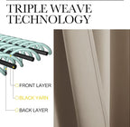 NICETOWN Bedroom Curtain Panels Blackout Draperies, Thermal Insulated Solid - Image 3
