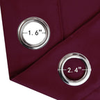 Burgundy Red Thermal Blackout Curtains/52 x 54 Inch/Set of 2 Panels Room - Image 6