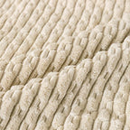 Set of 4 Beige Decorative Throw Pillow Covers 26x26 Inch Corduroy Pillow Covers - Image 6