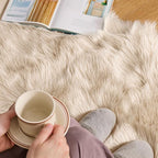 MIULEE Fluffy Area Rug 2'x3' Cloud Faux Fur Sheepskin Rug - Image 3