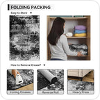 Black Washable Rug 5x7 Area Rugs - Image 8