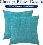 CaliTime Decorative Couch Throw Pillow Covers 16 X 16 Inches Lake Blue | Pack - Image 6