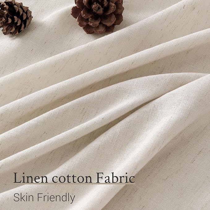 100 Inches Long Oatmeal Colored Pinch Pleat Sheer Curtains - Image 2