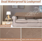 Easy-Going 100% Waterproof Couch Cover, 3 Cushion Oversized Sofa Cover | - Image 3
