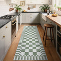 GarveeHome 2.5x8 Checkered Kitchen Runner Rug by GarveeHome