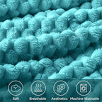 BEDELITE Teal Large Throw Blanket - Image 3