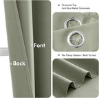 MIULEE Blackout Curtains for Bedroom 2 Panels 40 x 36 Inch Long Sage Green | - Image 5