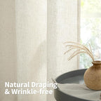 YoungsTex Extra Long Linen Curtains 95 Inch Length - Image 7