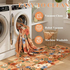 DUKINO 2x6 Runner Rug, Floral Washable Rug - Image 6