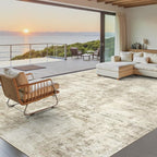 Soalmost 10x14 Area Rugs for Living Room Washable Rug Abstract Beige/Gray | by Soalmost
