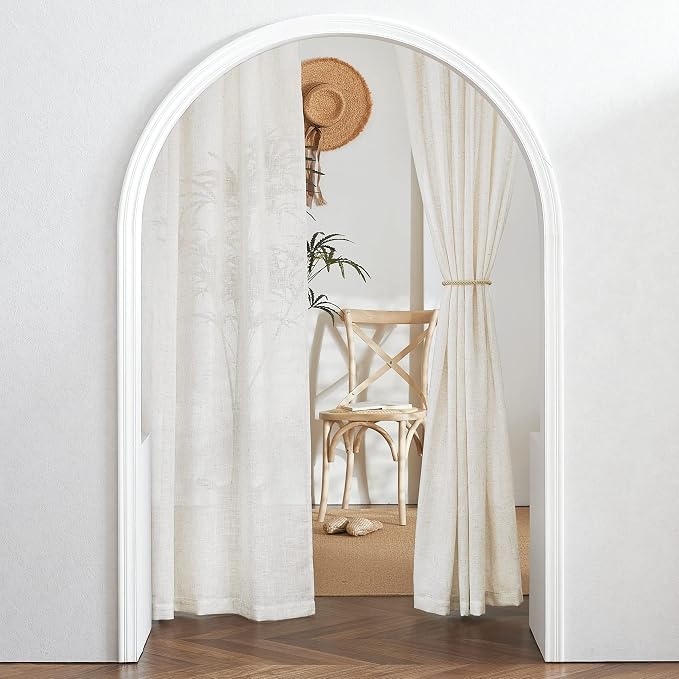 RYB HOME Linen Semi Sheer Curtains - Image 6