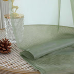 Chyhomenyc Extra Long Sage Green Sheer Curtains 120 Inches Long 2 Panels - Image 5