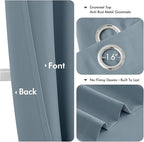 MIULEE Blackout Curtains for Bedroom 2 Panel 40 x 63 Inch Long Greyish Blue | - Image 4