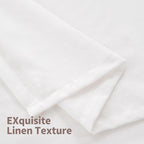 YoungsTex White Linen Semi Sheer Curtains 63 Inch Length 2 Panels, Grommet - Image 8