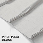 Joydeco Pinch Pleated Linen Curtains - Image 5