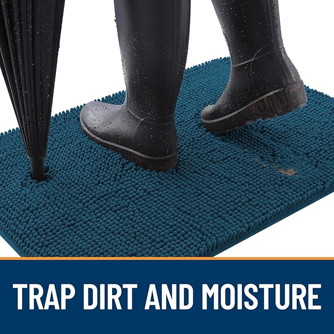 OLANLY Dog Door Mat for Muddy Paws 70x46, Super Absorbent Chenille Mud Mat | - Image 2