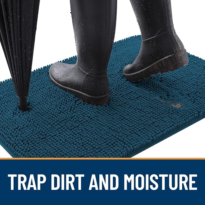 OLANLY Dog Door Mat for Muddy Paws 54x24, Super Absorbent Chenille Mud Mat | - Image 2