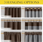 NICETOWN 100% Blackout Brown Curtains - Image 3