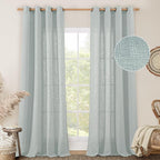 Living Room Linen Curtains 95 Inch by LAMIT